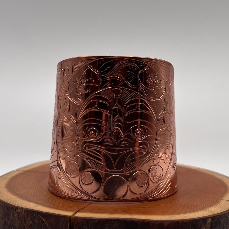 Frog, Flower Wolf Orca Copper Cuff