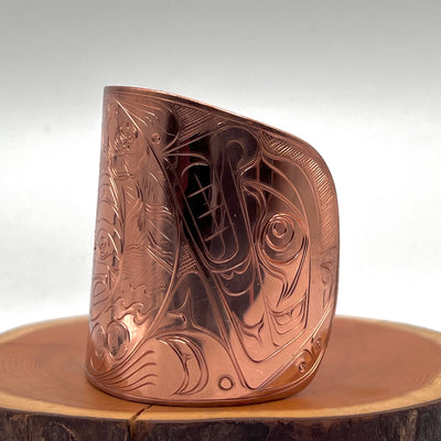 Frog, Flower Wolf Orca Copper Cuff