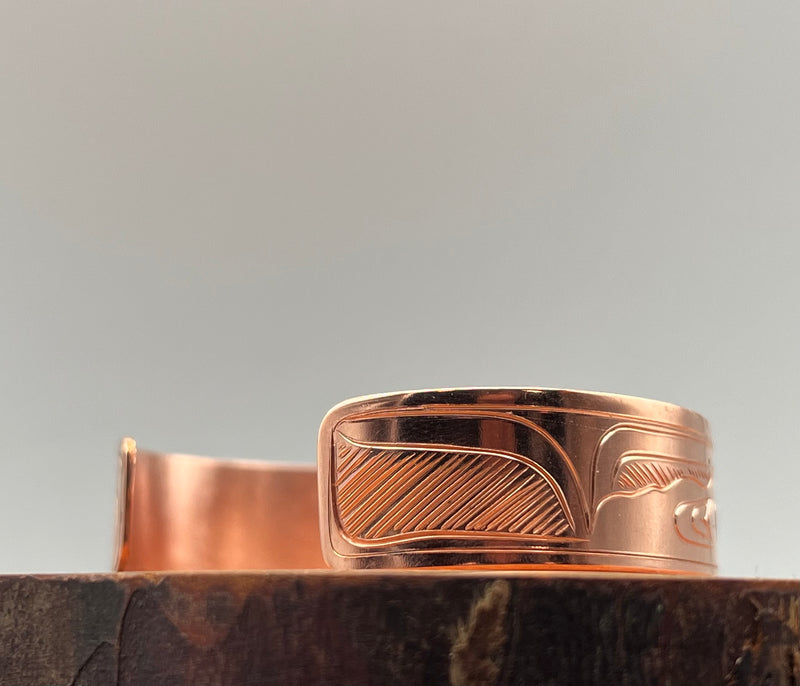 Humpback Whale 1/2” Copper Bracelet